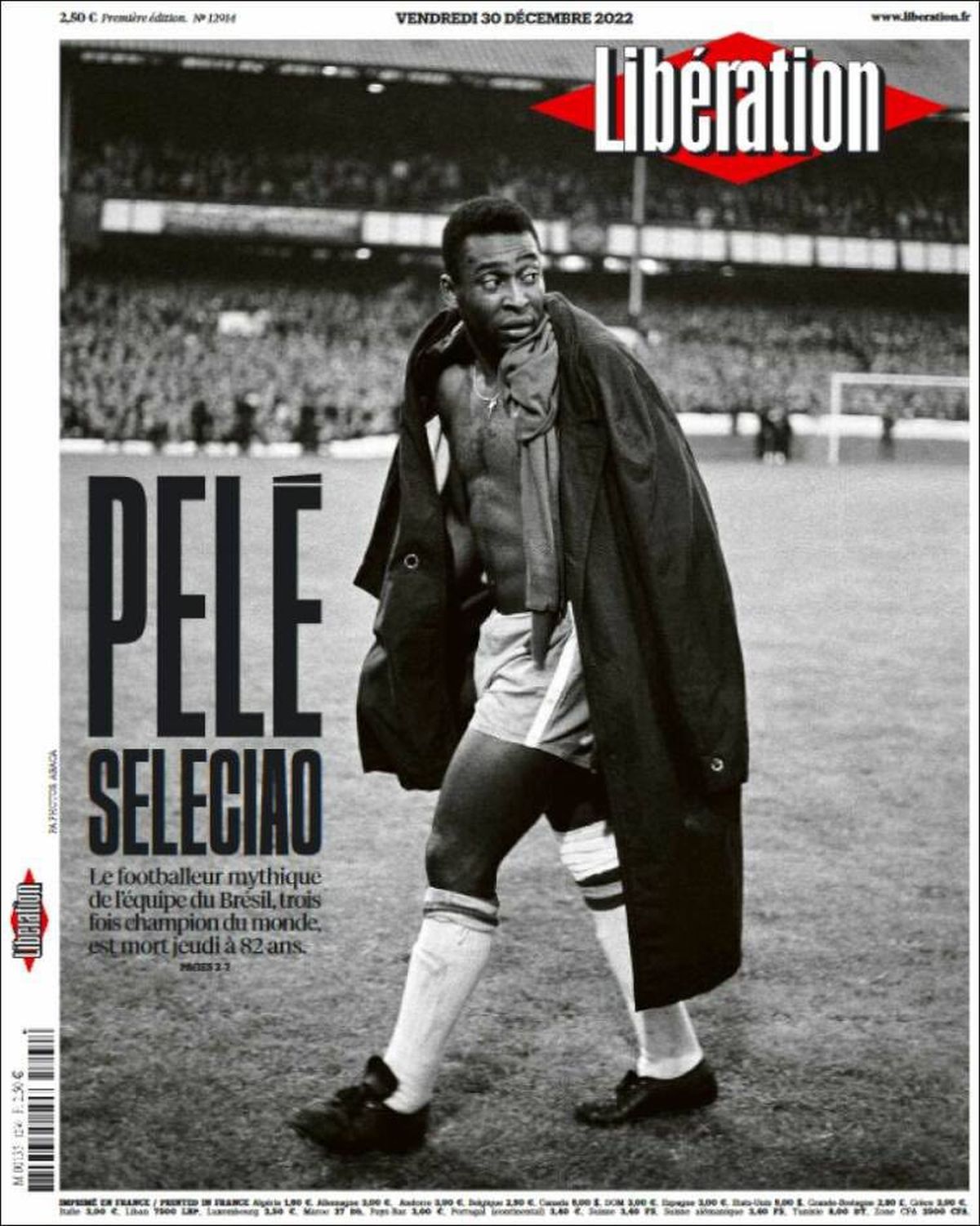 Cele mai prestigioase publicații ale lumii îi dedică pagini emoționante lui Pelé