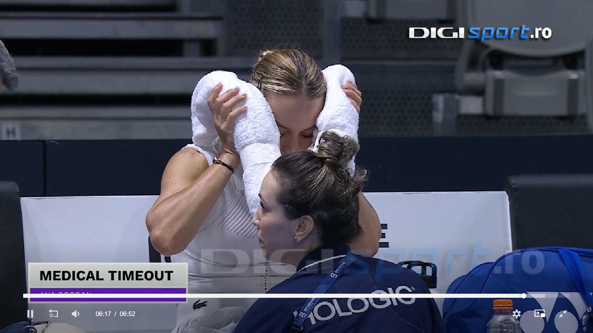 Imagini sfâșietoare! Ana Bogdan a părăsit în lacrimi ultimul meci din 2024: „Nu pot sta în picioare”