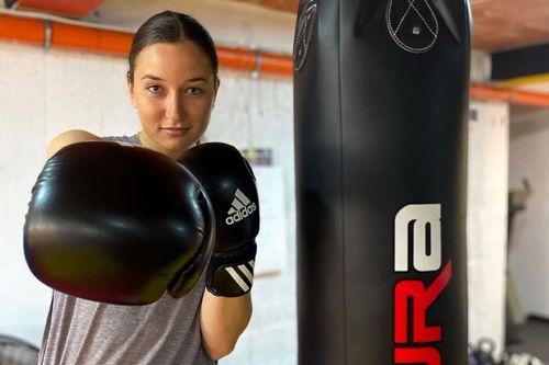 Simona Radiș la un antrenament alternativ de kickboxing Foto: Instagram