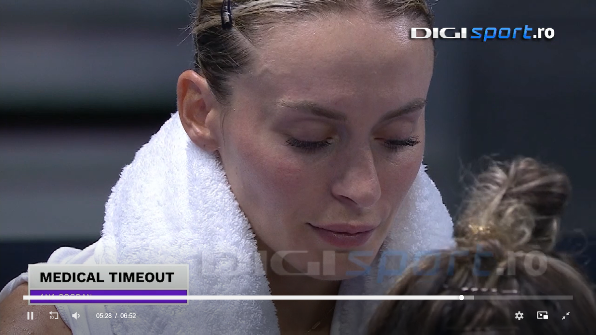 Imagini sfâșietoare! Ana Bogdan a părăsit în lacrimi ultimul meci din 2024: „Nu pot sta în picioare”