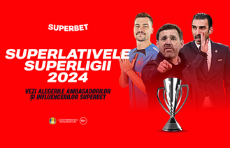 Olaru sau Bîrligea? Kopic sau Charalambous? Vezi Superlativele SuperLigii în viziunea Ambasadorilor și Influencerilor Superbet