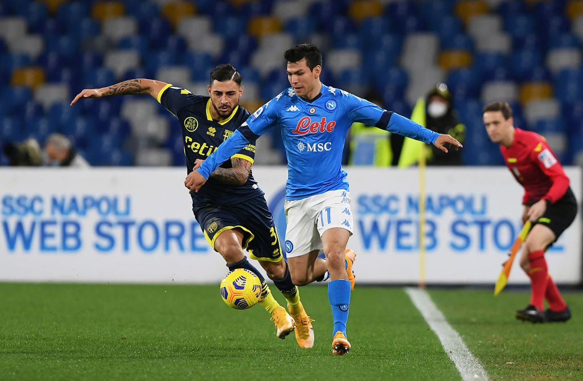 Napoli - Parma, primul meci al lui Dennis Man
