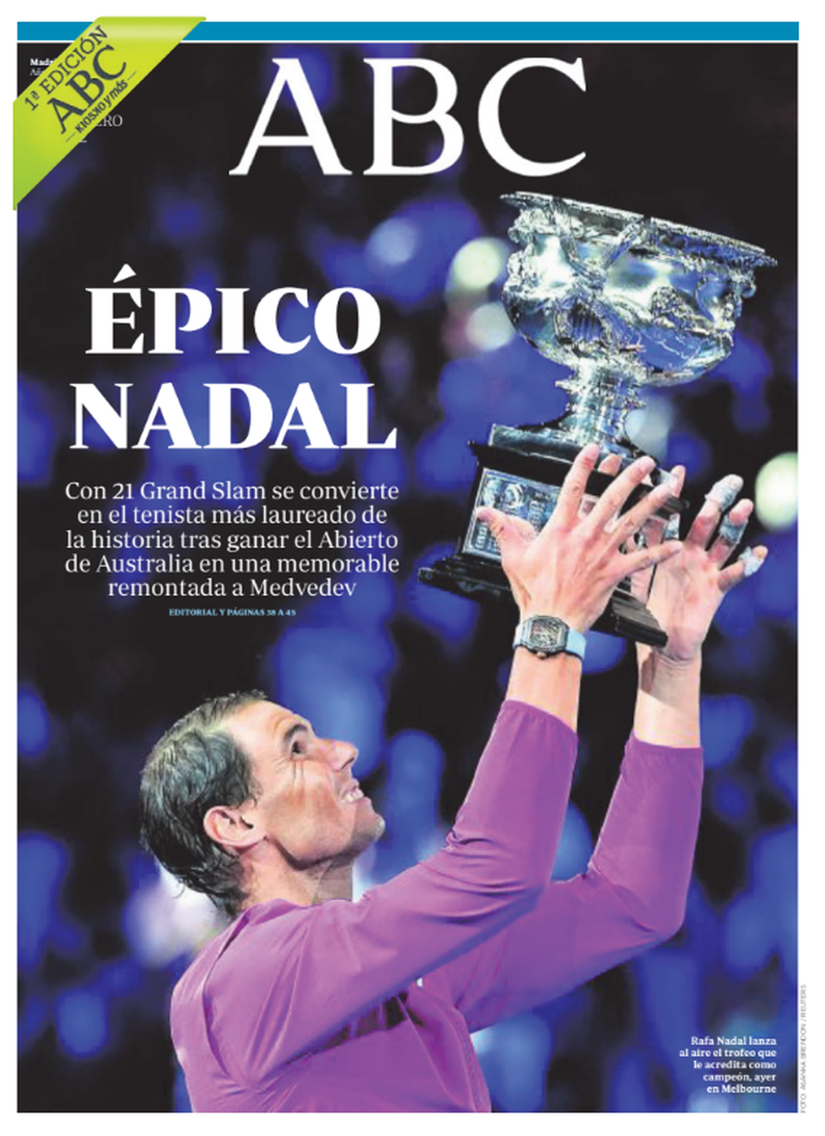 Presa internațională, la picioarele lui Rafael Nadal după victoria istorică de la Australian Open