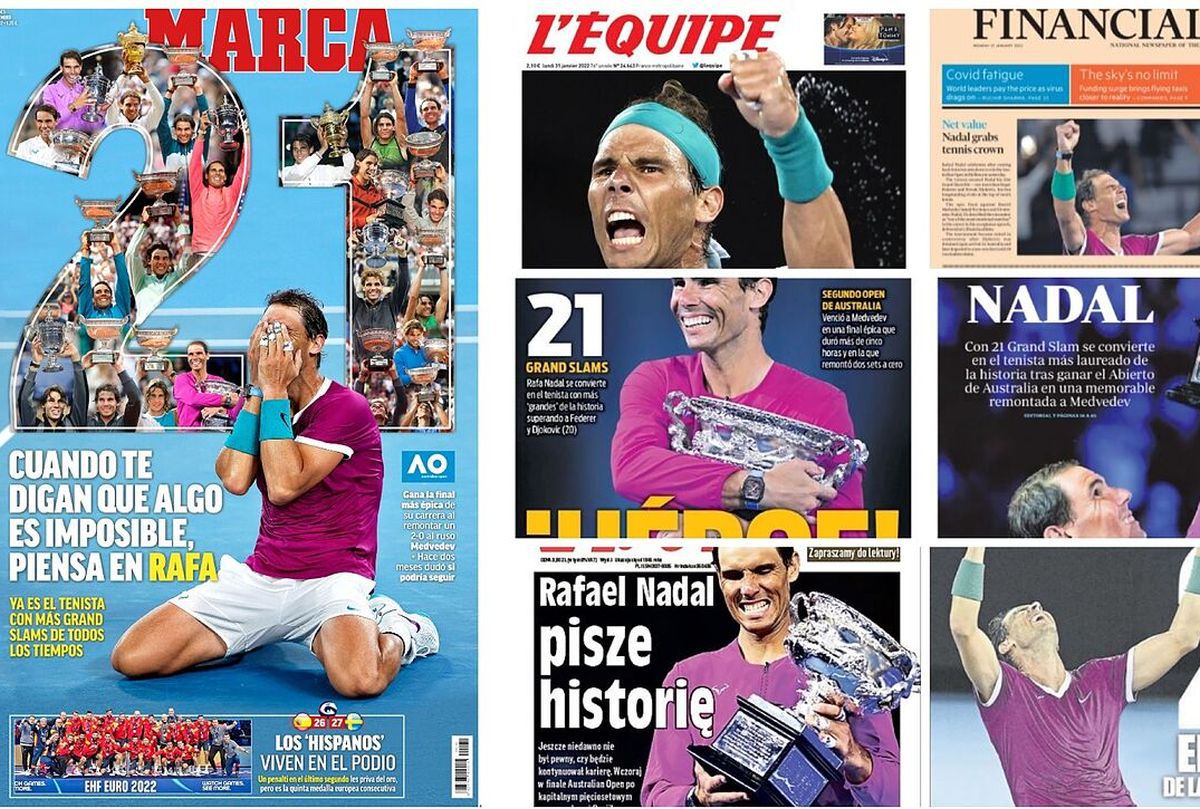 „Cel mai mare dintre cei mai mari” » Ediții de colecție ale presei internaționale, după victoria istorică reușită de Nadal la Australian Open