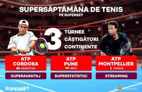 SuperSăptămâna de Tenis pe Superbet: 3 continente, 3 suprafețe și 3 campioni!