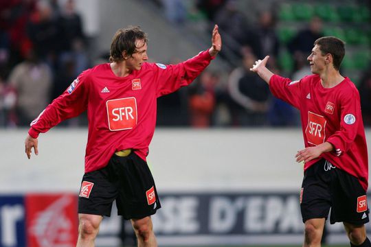 Laszlo Sepsi (dreapta), pe vremea când evolua la Rennes, sub comanda lui Ladislau Boloni.
Foto: Imago