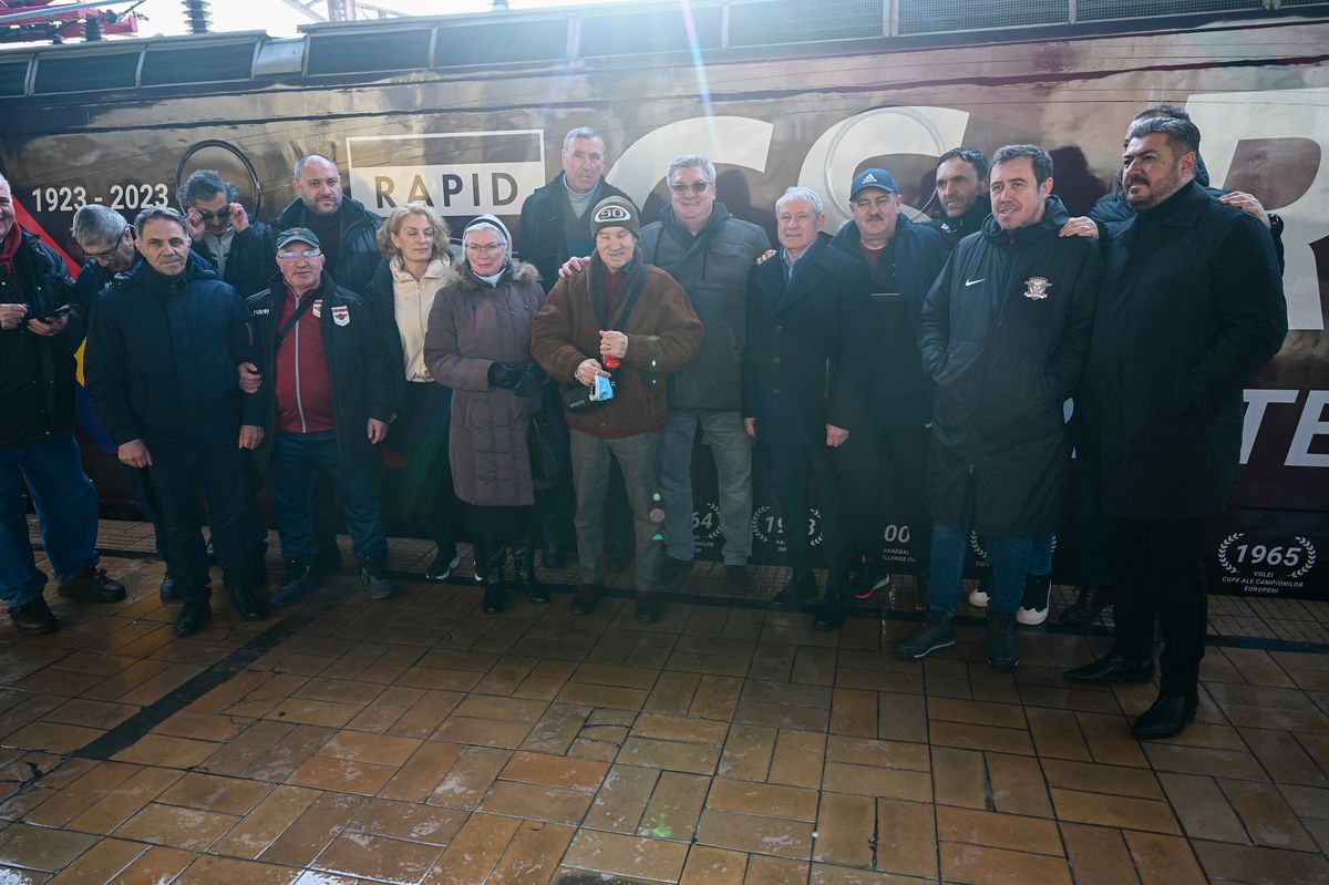 Locomotiva de centenar a clubului Rapid a ajuns în Gara de Nord: „Legenda continuă”