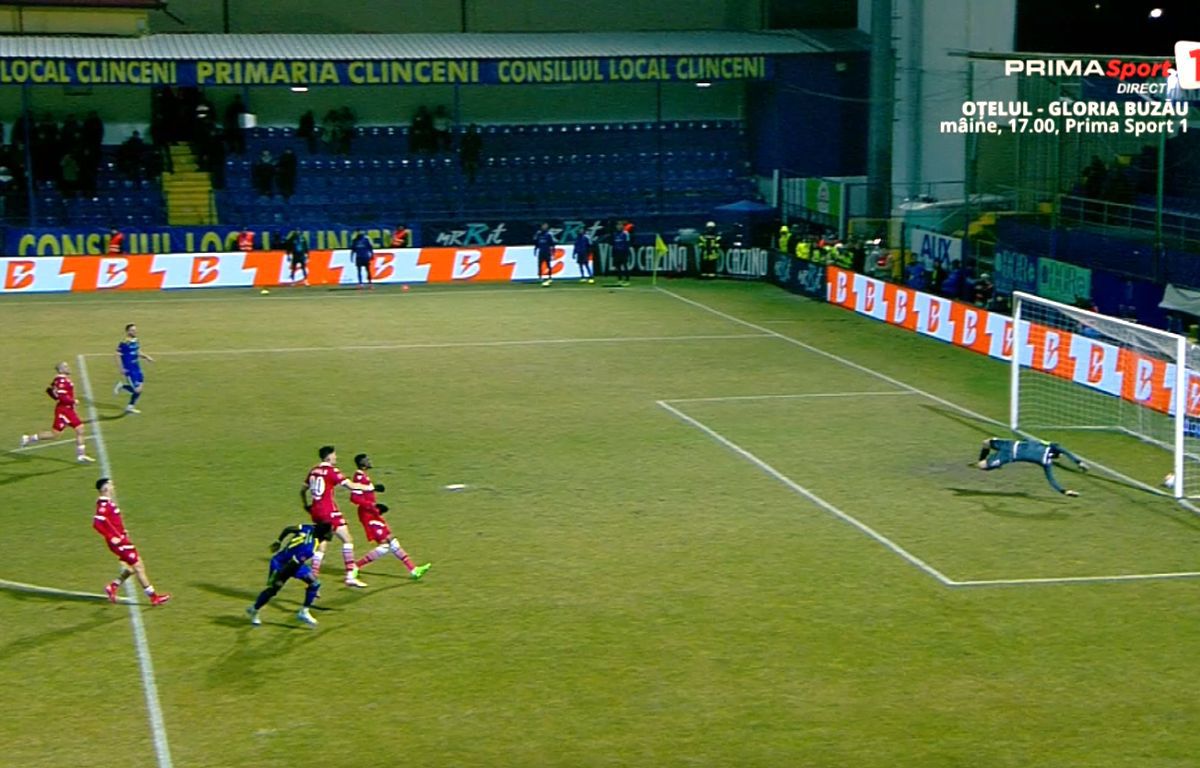 A căzut „mitul Roșca”! Portarul lui Dinamo, învins din acțiune pentru prima dată în acest sezon » Filmul complet al golului superb