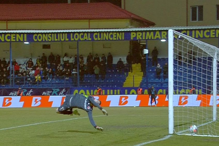 Primul gol încasat de Roșca din acțiune în acest sezon a fost validat de VAR după 30 de secunde, foto: captură Prima Sport
