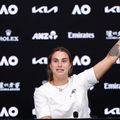 Aryna Sabalenka la conferința de presă FOTO Guliver/GettyImages