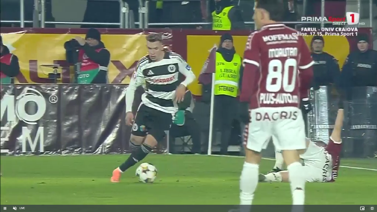 A luat galben cu U Cluj și va rata meciul Hermannstadt - Rapid