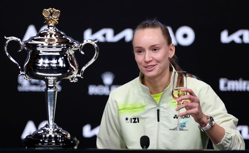 Elena Rybakina la conferinta de presă  FOTO Guliver/GettyImages