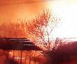 Incendiu la baza FCSB de la Berceni // FOTO: Captură Antena 1