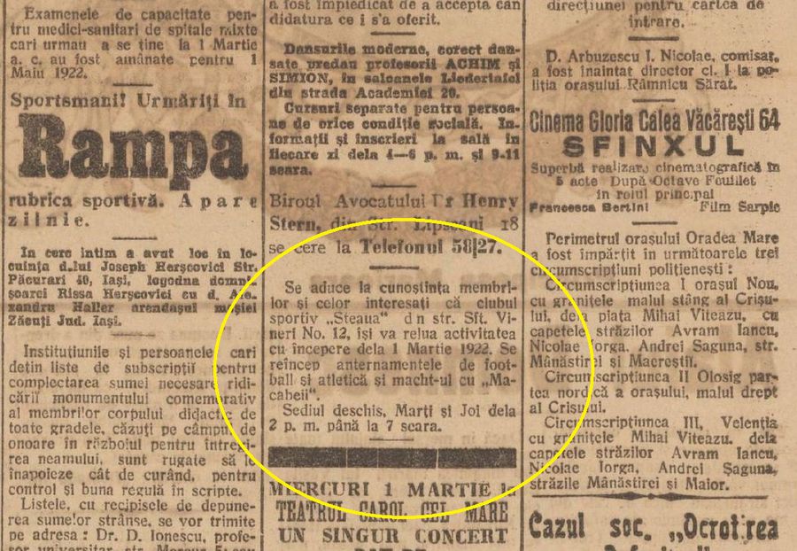 Incredibil, dar adevărat: Steaua și Dinamo au existat cu mult înainte de venirea tancurilor sovietice! Steaua a apărut chiar înaintea Rapidului