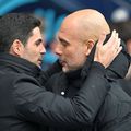 Mikel Arteta și Pep Guardiola în Manchester City - Arsenal // foto: Guliver/gettyimages