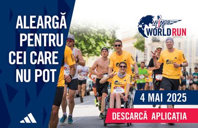 Aleargă pentru cei care nu pot, pe 4 mai, la Wings For Life World Run
