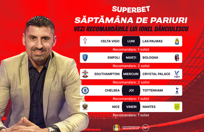 Săptămâna de pariuri cu Ionel Dănciulescu! Vezi care sunt cele mai tari meciuri și cele mai tari selecții