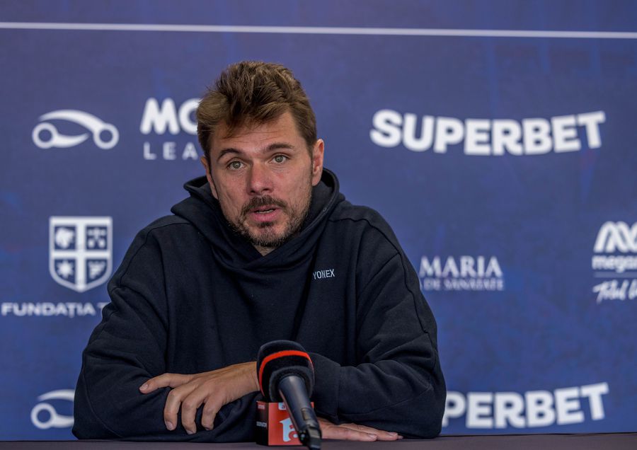 Stan Wawrinka la conferința de presă FOTO Emil-Sebastian Popescu/Țirac Open Stan Wawrinka a revenit la București și joacă marți la Țiriac Open: „Simt că sunt la un nivel competitiv”