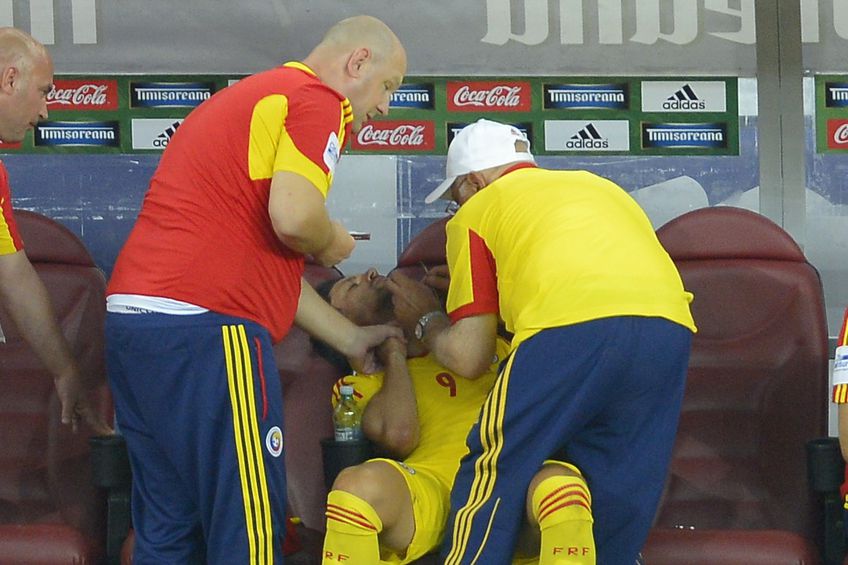 Ciprian Marica a fost cusut de doctori pe banca de rezerve // foto: GSP