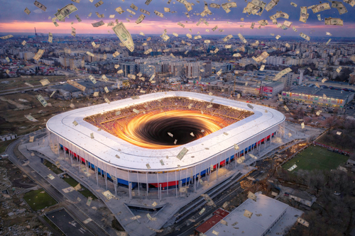 Stadionul Ghencea. Fotomontaj GSP
