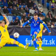 Vlad Dragomir, Lukas Haraslin în Slovacia - România, meci amical // 31 martie 2026, foto: Getty Images