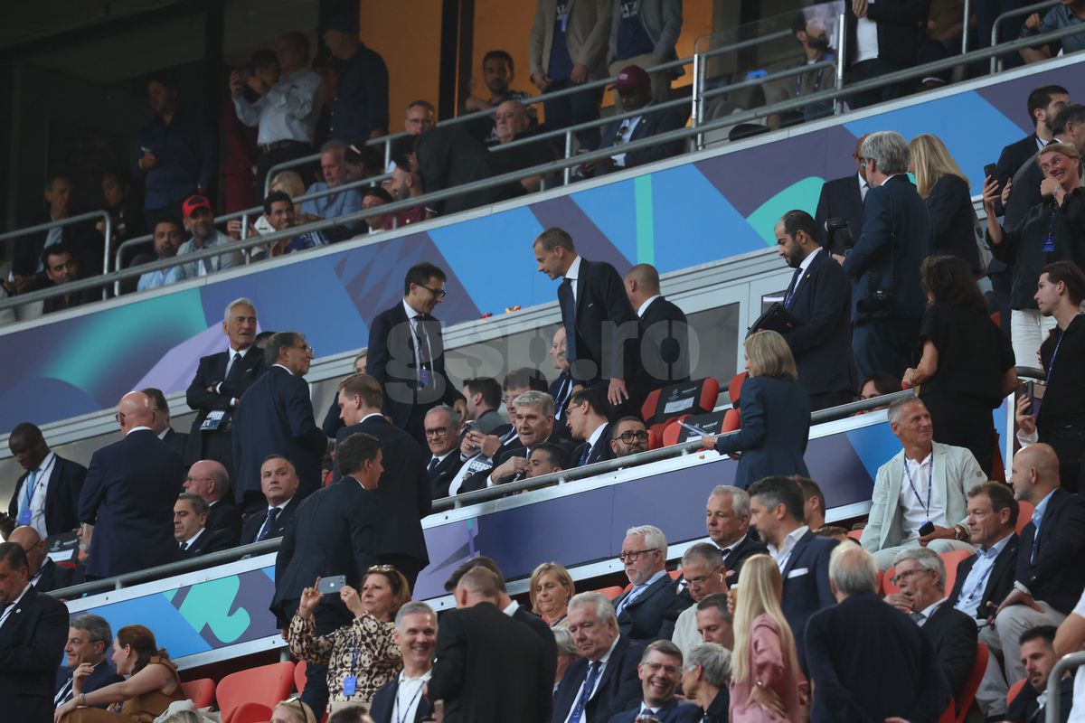 Răzvan Burleanu l-a evitat pe Ceferin la finala Ligii Campionilor » Cu cine s-a întreținut în tribunele de pe Allianz Arena