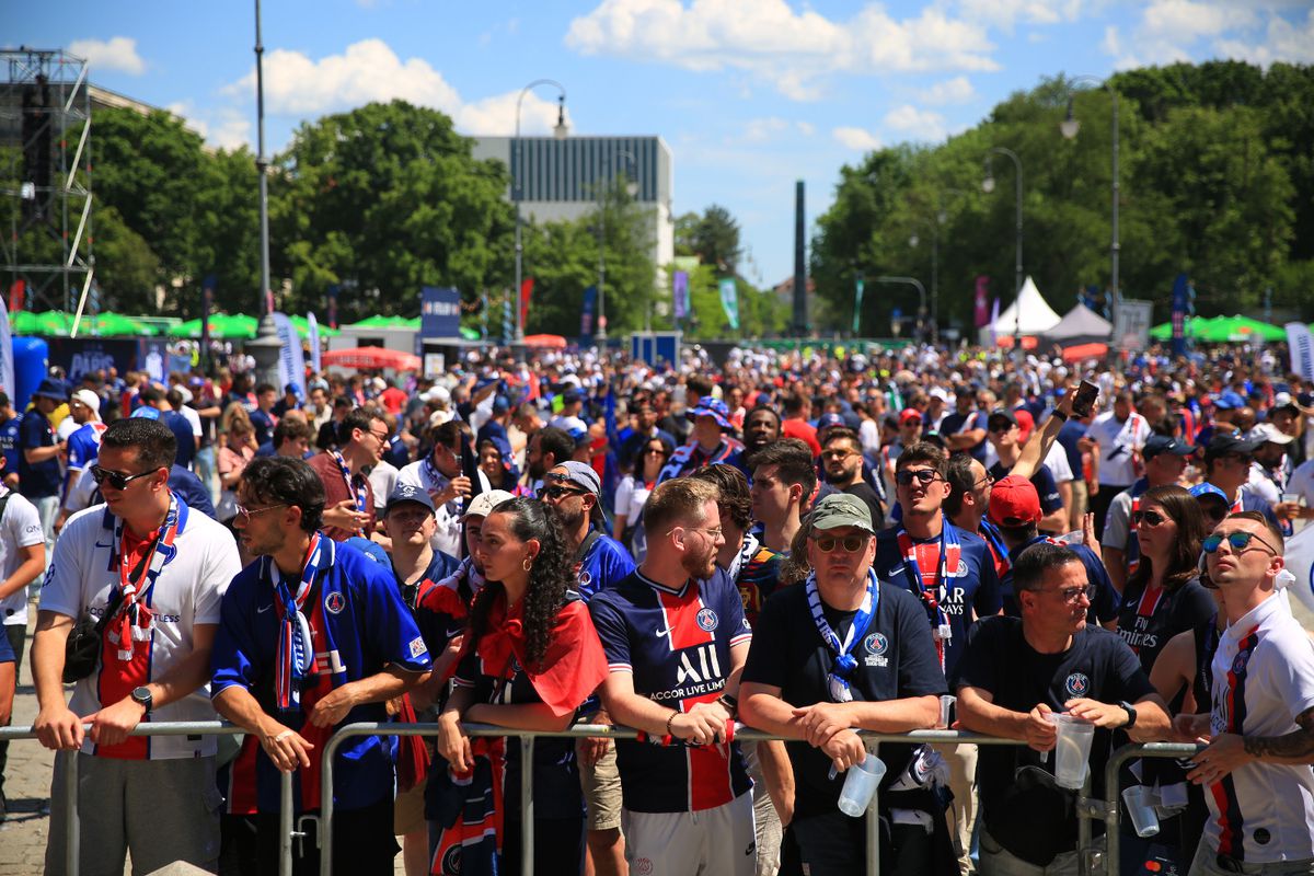 Atmosfera finala liga campionilor Marienplatz