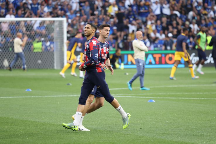 Imagini de la încălzirea finalei PSG - Inter / FOTO: Ionuț Iordache (GSP.ro)