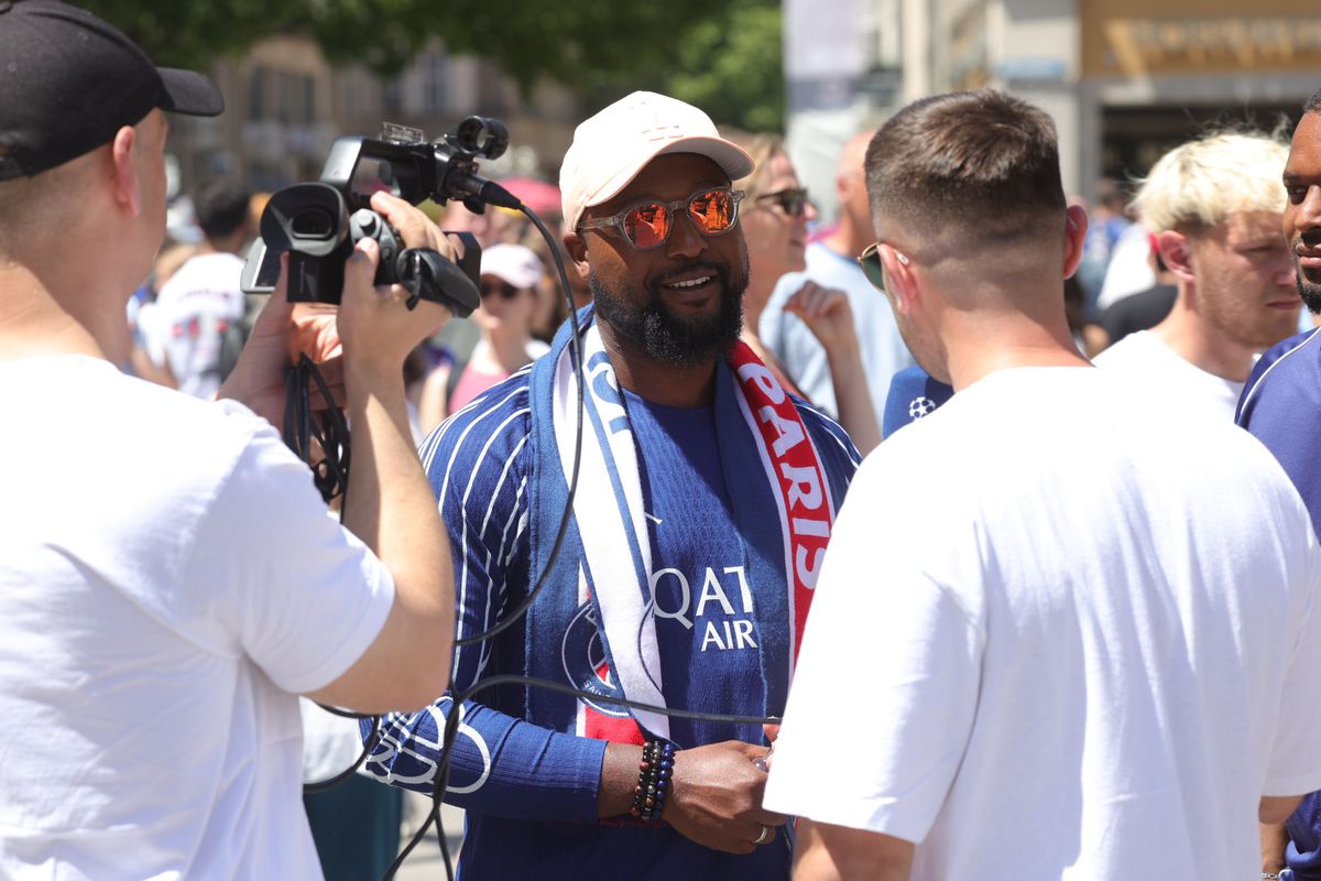 Atmosfera finala liga campionilor Marienplatz