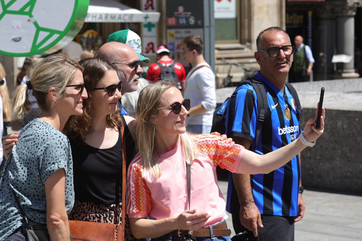 Atmosfera finala liga campionilor Marienplatz