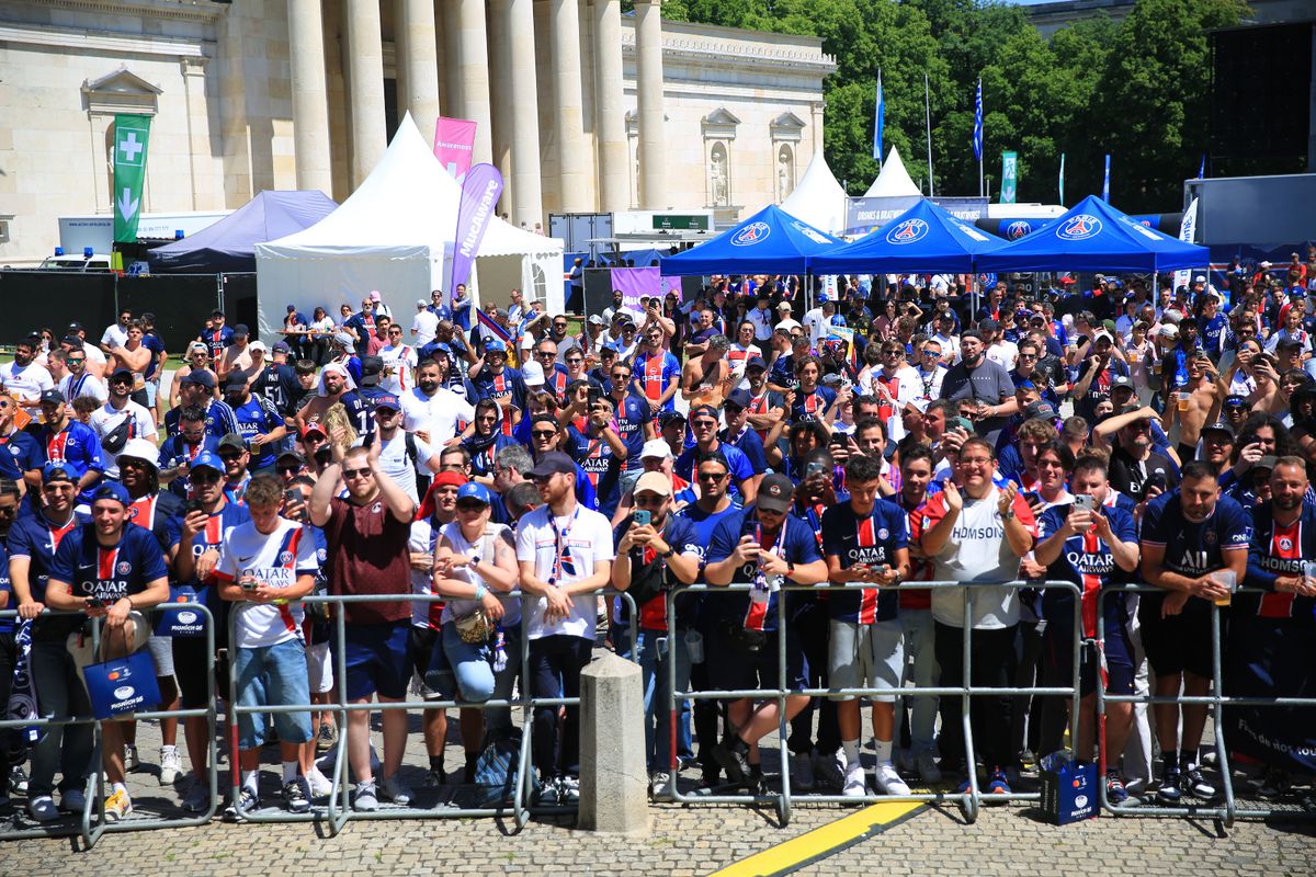 Atmosfera finala liga campionilor Marienplatz