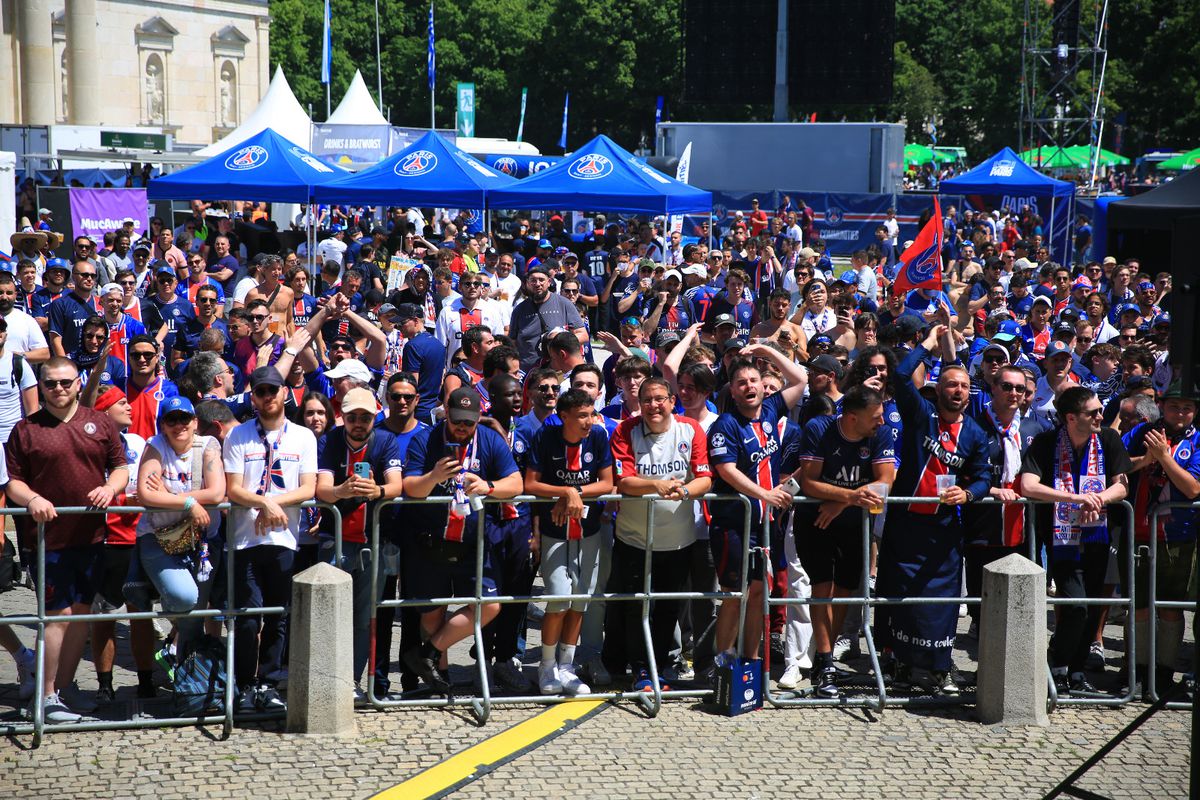 Atmosfera finala liga campionilor Marienplatz