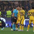 Barella și Istvan Kovacs, schimb de replici în finala UCL / FOTO: Ionuț Iordache (GSP.ro)