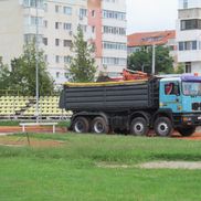 Au început lucrările de modernizare la stadionul din Slobozia // foto: Facebook