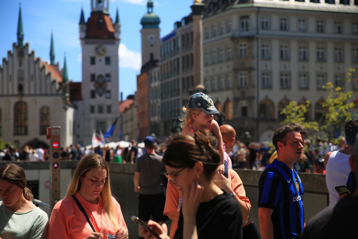 Atmosfera finala liga campionilor Marienplatz