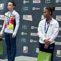 Alexia Blănaru, pe cea mai înaltă treaptă a podiumului după concursul de bârnă de la World Challenge Cup Koper/Foto: Facebook (Federația Română de Gimnastică)
