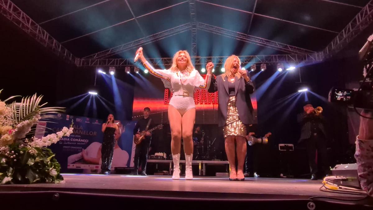 Nadia Comăneci și Loredana Groza au făcut show la Onești