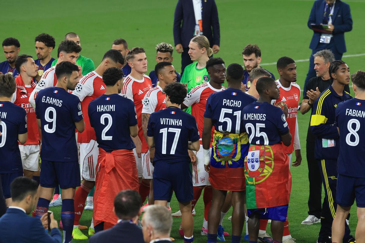 Imagini de la finalul meciului PSG - Arsenal