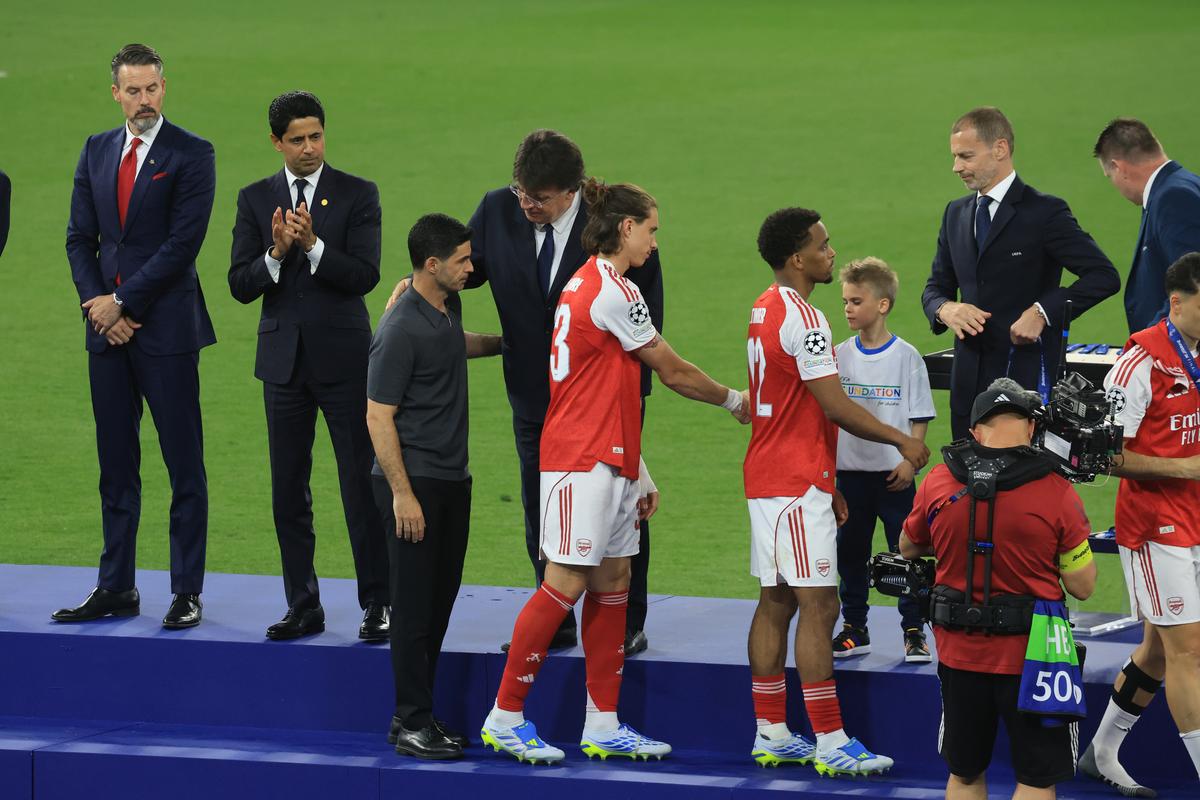 Imagini de la finalul meciului PSG - Arsenal