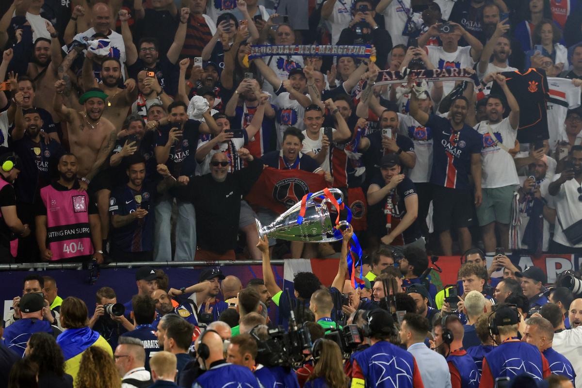 Imagini de la finalul meciului PSG - Arsenal
