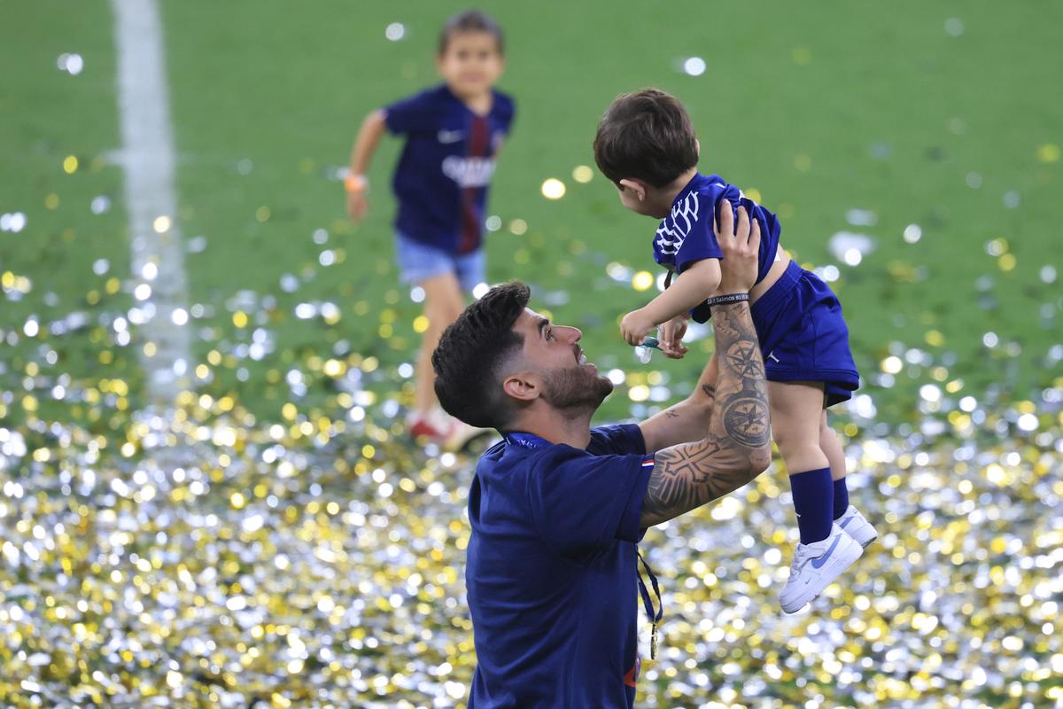 Imagini de la finalul meciului PSG - Arsenal