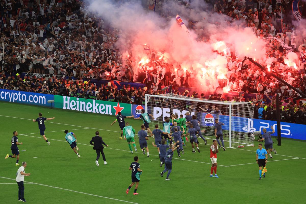 Imagini de la finalul meciului PSG - Arsenal