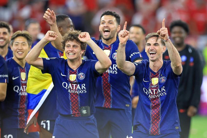 João Neves, în extaz după ce PSG a câștigat finala Ligii Campionilor // foto: Imago