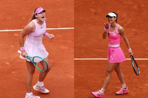 Mirra Andreeva și Sorana Cîrstea/Foto: colaj Getty Images