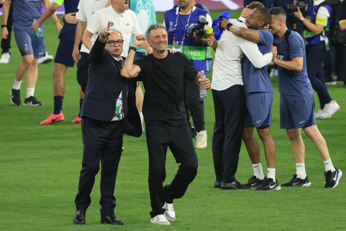 Imagini de la finalul meciului PSG - Arsenal
