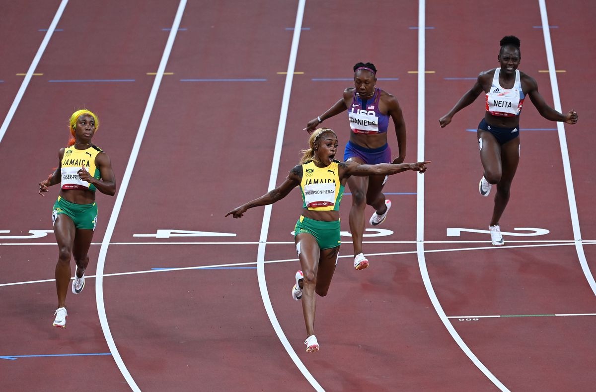 Atletism- finală 100 metri feminin