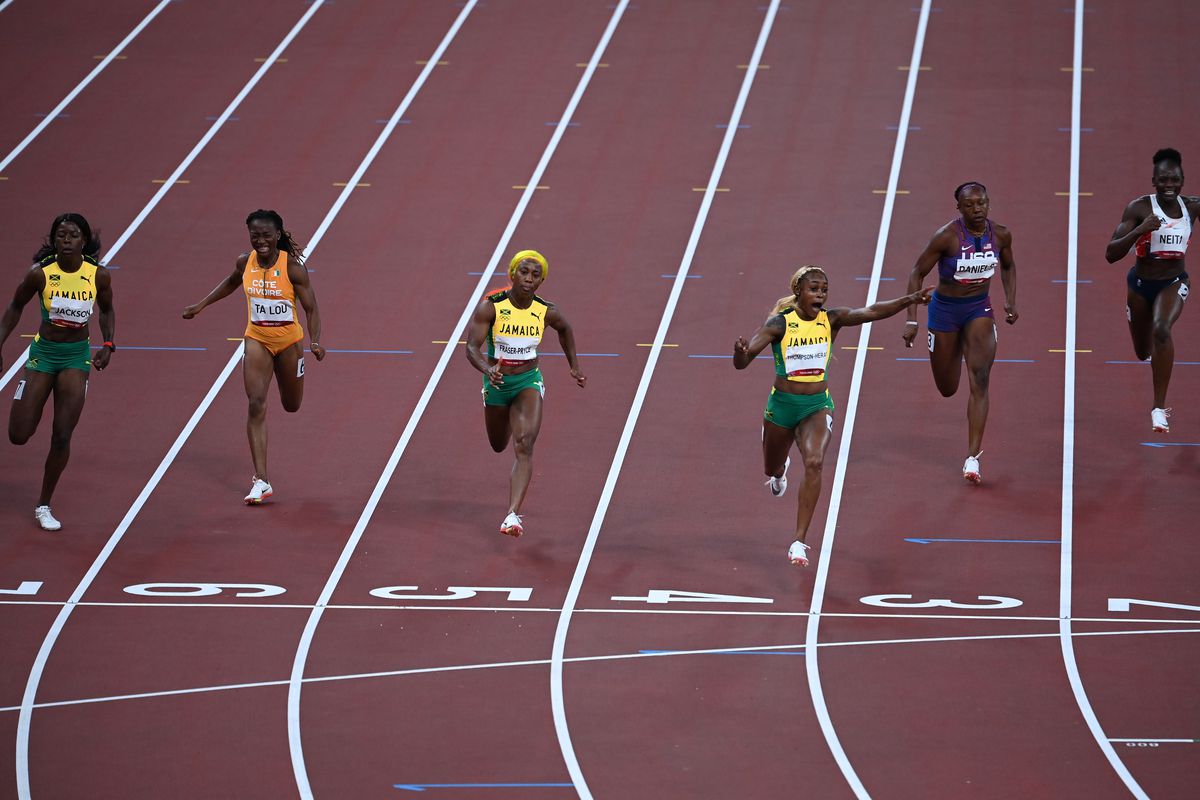 Atletism- finală 100 metri feminin