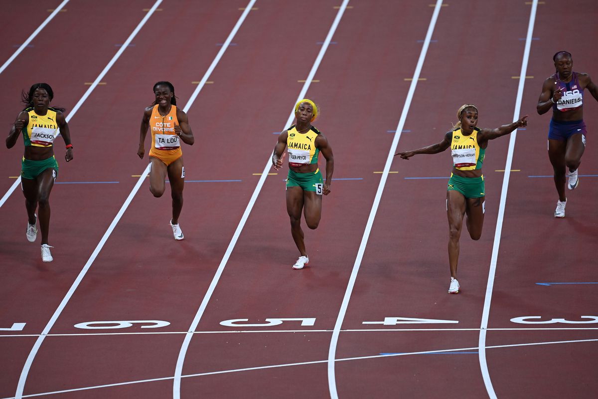 Atletism- finală 100 metri feminin