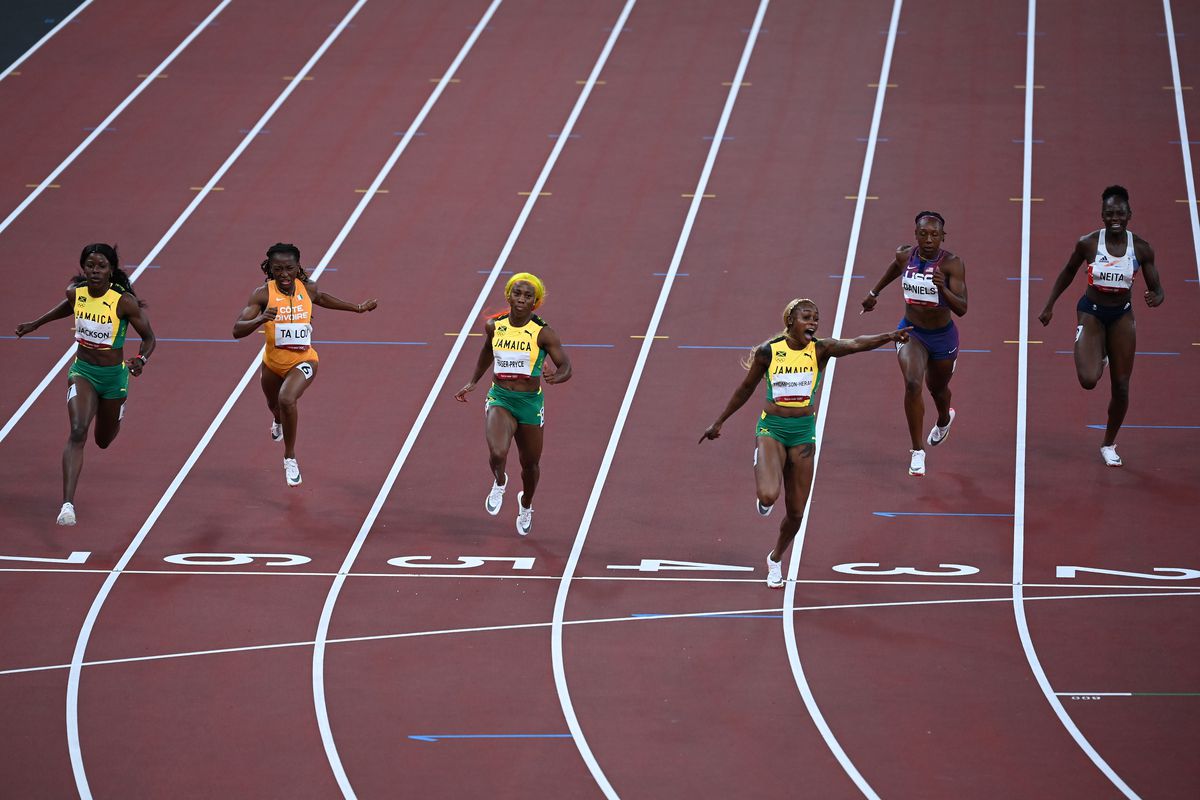 Atletism- finală 100 metri feminin