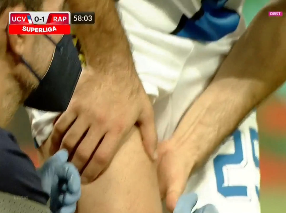 CSU Craiova - Rapid. S-a accidentat Valerică Găman